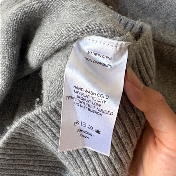 Quince Mongolian Cashmere Oversized Crewneck Heather Grey Sweater - Picture 12 of 12